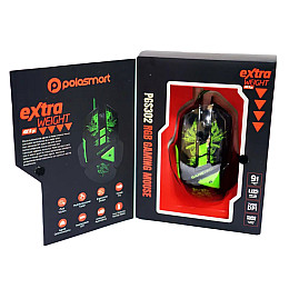 Ігрова комп'ютерна миша No Brand Polosmart PGS302 провідна з RGB підсвіткою USB Black