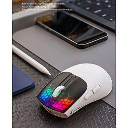 Мишка бездротова Aattack SHARK X5 з акумулятором та підсвіткою 2,4G+Bluetooth White