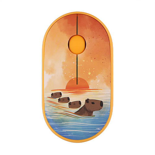 Бездротова мишка 2E MF300 CAPYBARA SUNSET Silent WL BT з принтом