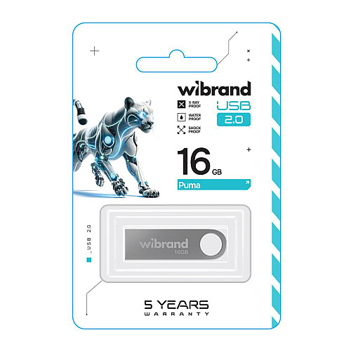 Флеш память USB Wibrand 16 GB Puma USB 2.0 Silver (36699_3608917)