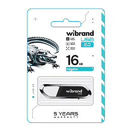 Флеш память USB Wibrand 16 GB Aligator USB 2.0 Black (36698_3608916)