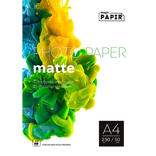 Фотопапір матовий Magic A4 250 г/м2 Білий 50 шт (10032)