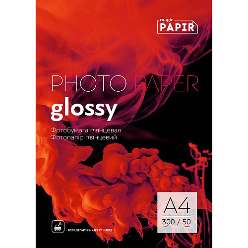 Фотопапір Magic A4 300 г/м2 глянцевий Білий 50 шт