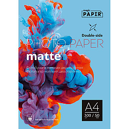 Фотопапір Magic A4 300 г/м2 двосторонній матовий Білий 50 шт