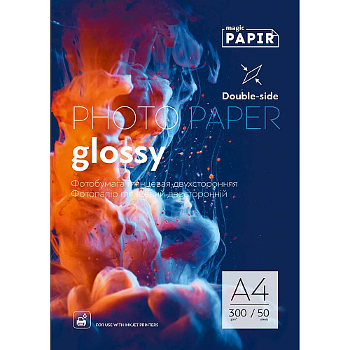 Фотопапір Magic A4 300 г/м2 двосторонній глянець Білий 50 шт