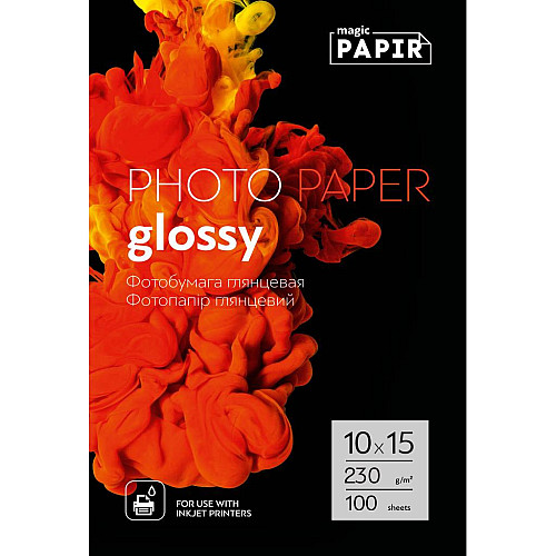 Фотопапір Magic 230 г/м2 глянцевий 10х15 см Білий 100 шт