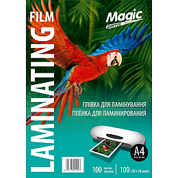 Плівка для ламінування Magic А4 глянець товщина 100 мкм 216х303 мм Прозорий 100 шт