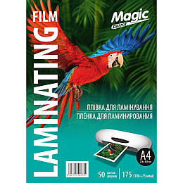 Плівка ламінована Magic А4 глянець товщина 175 мкм 216х303 мм Прозорий 50 шт