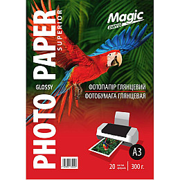 Фотопапір Magic Глянець A3 300 г/м2 Superior 20 шт Білий (10127)