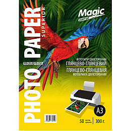 Фотопапір Magic Superior A3 300 г/м2 двосторонній глянцевий Білий 50 шт