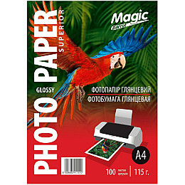 Фотопапір Magic Superior A4 115 г/м2 глянцевий Білий 100 шт