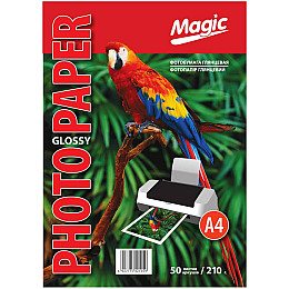 Фотопапір Magic A4 210 г/м2 глянцевий Білий 50 шт
