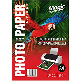 Фотопапір Magic Superior A4 260 г/м2 глянцевий Білий 100 шт