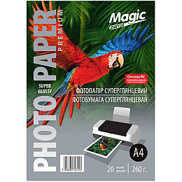 Фотопапір Magic Premium А4 RC 260 г/м2 суперглянцевий Білий 20 шт