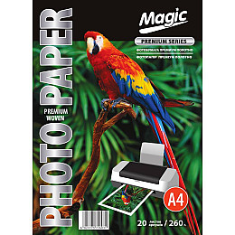 Фотопапір Magic Premium А4 RC 260 г/м2 полотно Білий 20 шт