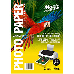 Фотопапір Magic Superior A4 280 г/м2 двосторонній глянець Білий 50 шт