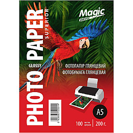 Фотопапір Magic Superior А5 200 г/м2 глянцевий Білий 100 шт