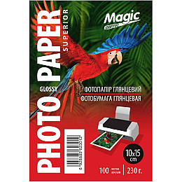 Фотопапір Magic Superior 230 г/м2 глянцевий 10х15 см Білий 100 шт