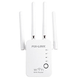 Ретранслятор посилювач Wi-Fi Pix-Link LV-WR16Q Білий (17605-hbr)