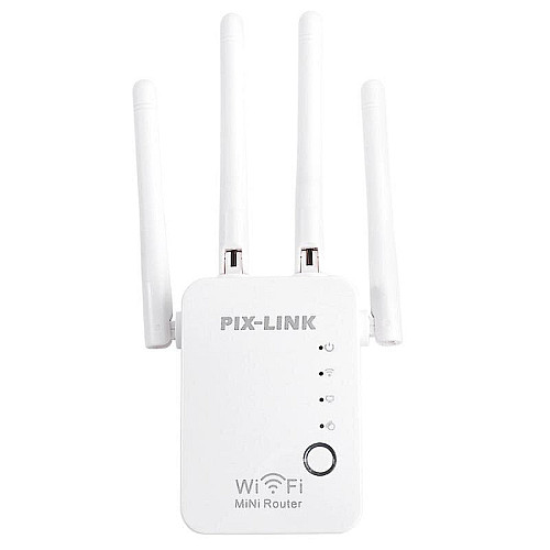 Ретранслятор посилювач Wi-Fi Pix-Link LV-WR16Q Білий (17605-hbr)