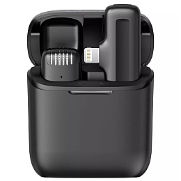 Петличний мікрофон бездротовий J11 Lightning приймач мікрофон зарядний кейс Black (17616-hbr)