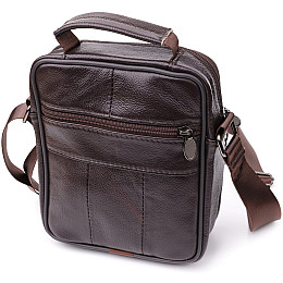 Сумка с ручкой для мужчин Vintage 22865 17х19,5х7 см Коричневый