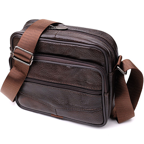 Сумка с ручкой для мужчин Vintage 22940 20х17х8 см Коричневый