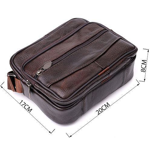 Сумка с ручкой для мужчин Vintage 22940 20х17х8 см Коричневый