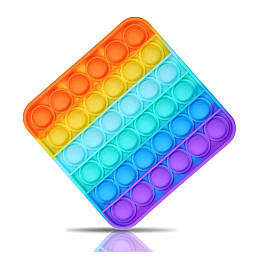 Антистресс Игрушка Pop it Радужный Квадрат