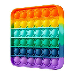 Антистресс Игрушка Pop it Радужный Квадрат
