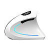 Вертикальная мышь беспроводная HYSJ Т22 с аккумулятором 2,4G+Bluetooth White