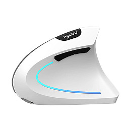 Вертикальная мышь беспроводная HYSJ Т22 с аккумулятором 2,4G+Bluetooth White
