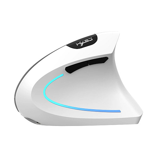 Вертикальная мышь беспроводная HYSJ Т22 с аккумулятором 2,4G+Bluetooth White