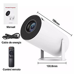 Портативний проектор No Brand HY300 WiFi Bluetooth Білий (2390000008)