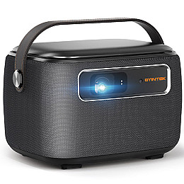 Портативний проектор Byintek R20 Max 1280x800Р 750 ANSI lm Android TV 11 Wi-Fi Bluetooth 15600 мАч Чорний (2077)