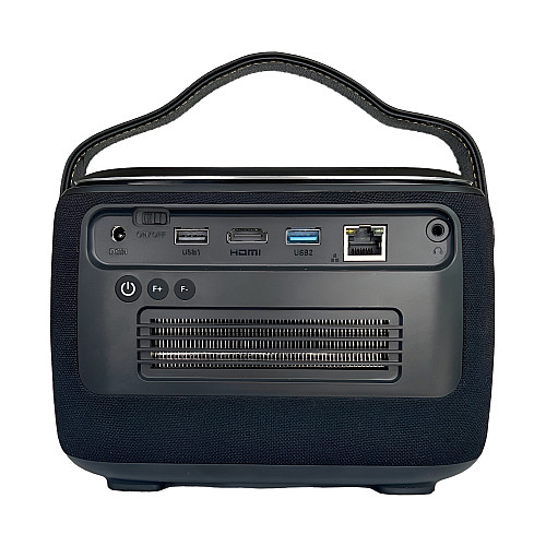 Портативний проектор Byintek R20 Max 1280x800Р 750 ANSI lm Android TV 11 Wi-Fi Bluetooth 15600 мАч Чорний (2077)