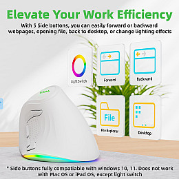 Мышь беспроводная JOMAA V530 2.4G Bluetooth White