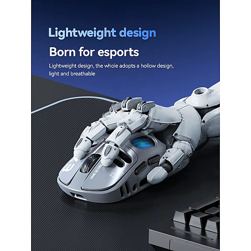 Мышь беспроводная T-Wolf X3 PAW 3311 12000 DPI 2.4G Bluetooth Gray