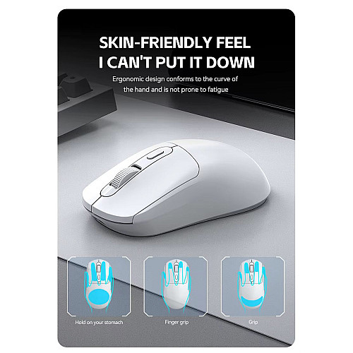 Компьютерная мышь T-Wolf X8 Print 2,4G Bluetooth White