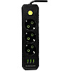 Сетевий подовжувач UA Power F43U 3USB 3 розетки 6 м Чорний (2681124196)