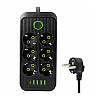 Сетевой удлинитель UA Power F06U 4USB Type-C 6 розеток 6 м Черный (2678687497)