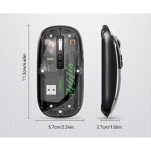 Миша T-Wolf X11 2.4G Bluetooth Чорна (hub_argkmy)