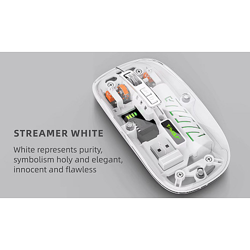 Мишка T-Wolf X11 2.4G Bluetooth Білий (hub_jhk8ey)