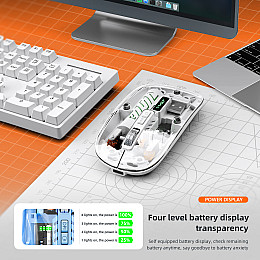 Мышь T-Wolf X11 2.4G Bluetooth White (hub_jhk8ey)
