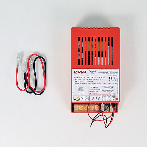 Бесперебійний блок живлення FARADAY Electronics БП UPS 85W Smart ASCH PL 24В Червоний (12131)