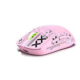 Мышь беспроводная HYSJ Т90 2.4G Bluetooth Pink (hub_9otbmj)