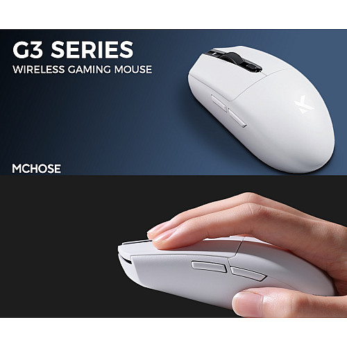 Мышь игровая MCHOSE G3 PAW3311 12000 DPI White (hub_gtv1x3)