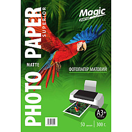 Фотопапір Magic Superior A3+ 300 г/м2 матовий 329х483 мм 50 шт Білий (11032)