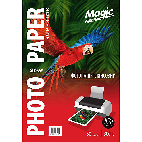 Фотопапір Magic A3+ 329x483 мм 300 г/м2 глянцевий Superior 50 шт Білий (11033)