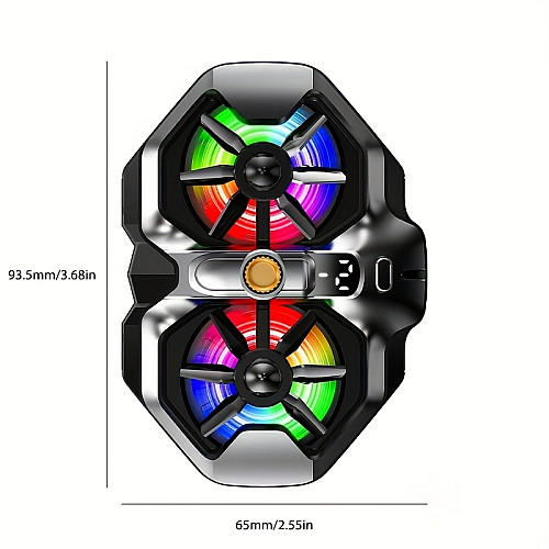 Кулер с экраном для телефона и планшета MEMO DL21 90.5 мм Black (18507-hbr)